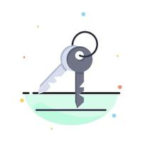 Key Keys Security Room Abstract Flat Color Icon Template vector