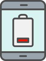 Battery Low Vector Icon