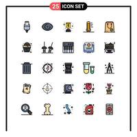 Set of 25 Modern UI Icons Symbols Signs for check environment cup energy eco Editable Vector Design Elements