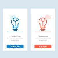 Bulb Lab Light Biochemistry  Blue and Red Download and Buy Now web Widget Card Template vector