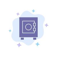 Locker Lock User Blue Icon on Abstract Cloud Background vector