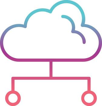 icono de vector de computación en la nube