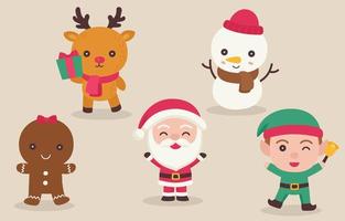 personaje de navidad en vector de diseño plano