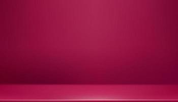 estudio de sala 3d vacío de fondo magenta, sala de pared viva magenta con espacio de copia, presentación de fondo de diseño mínimo rosa ciruela para belleza de producto, cosmética, día de la madre, día de San Valentín, tendencia de color 2023 vector