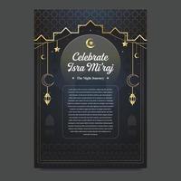 Simply Isra Miraj Festivity Event Poster vector