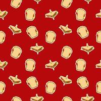 Sandwich pattern on Delicious red background vector