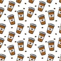 Coffee cup seamless pattern vector