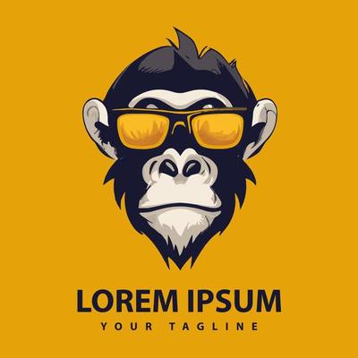 Awesome cool monkey logo design.