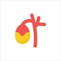 gallbladder icon. flat icon vector