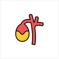 gallbladder icon. filled icon vector