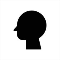 head icon. solid icon vector