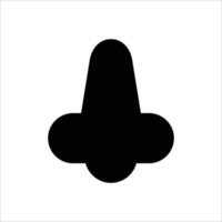 nose icon. solid icon vector