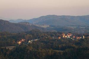 Autumn landscapes in  Elbe Sandstone Mountains. photo