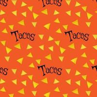 Nachos Chips Pattern. Mexican fast food. Vector illustration.