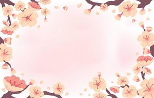 Beautiful Floral Peach Blossom Background vector