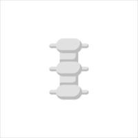 icono de la columna vertebral. icono plano vector