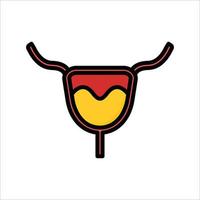 bladder icon. filled icon vector