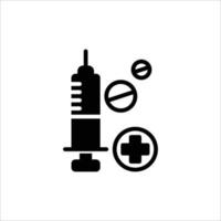 Injection icon. solid icon vector
