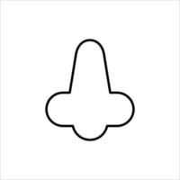 nose icon. outline icon vector