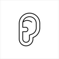 ear icon. outline icon vector