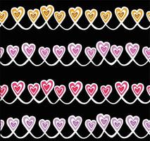 Seamless background pattern with hearts. High   illustration vector