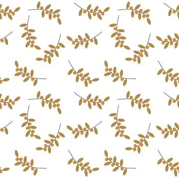 patrón monocromático sin fin de ramas de bayas en tonos pálidos de moda. textura de fondo abstracto vector