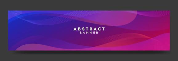 Abstract Colorful Fluid Wave Banner Template vector