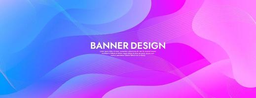 Abstract Colorful Fluid Wave Banner Template vector