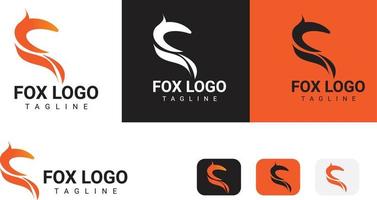 fox logo design vector