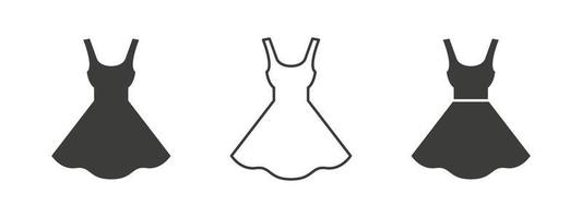 Dress icon. Women dress icons. Clothes icons modern style. Vector illustration