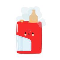 Cute funny vape character. Vector hand drawn cartoon kawaii character illustration icon. Isolated on whte background. Vape character concept