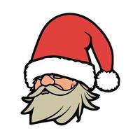 Cartoon Santa Head vector