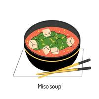 bright vector illustration of Asian food. Vietnamese menu, Asian dishes for menus and restaurants.