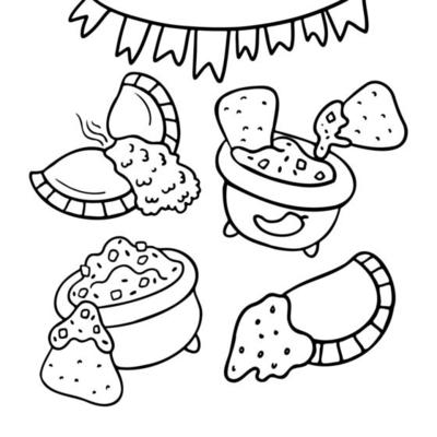 printable mexican food coloring pages