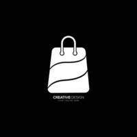 Modern shopping bag icon logo design vector
