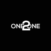 One 2 one creative typography logo vector