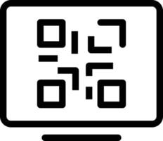 ilustración de vector de código qr de pantalla en un fondo. símbolos de calidad premium. iconos vectoriales para concepto y diseño gráfico.