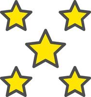 Icono de vector de 5 estrellas