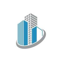 vector de diseño de logotipo de edificio icn