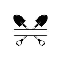 shovel logo icon design vector