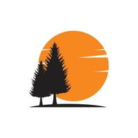 pine tree logo icon design vector