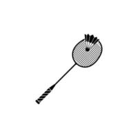 vector de icono de raqueta de bádminton
