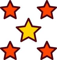 Icono de vector de 5 estrellas