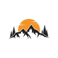mountain logo icon design vector