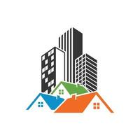 real estate log icon design vector