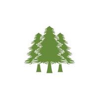 vector de diseño de icono de árbol de pino