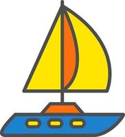 Yacht Vector Icon