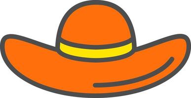 icono de vector de sombrero