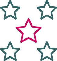 Icono de vector de 5 estrellas