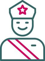 icono de vector de guardia de seguridad